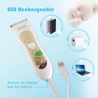 Bimirth Gyerekbarát Vezeték Nélküli Hajvágó - Csendes, Vízálló, USB Töltős, 3 Fésűvel 3
