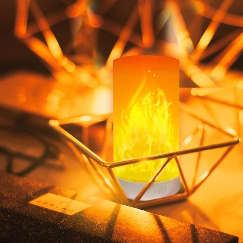 PDGROW USB-s LED lángeffekt lámpa távirányítóval, vízálló, kül- és beltérre
