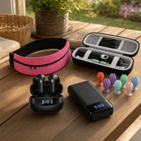 Futózene szabadságcsomag: IP7 fülhallgató + futóöv + utazótok + 20000 mAh töltő 1
