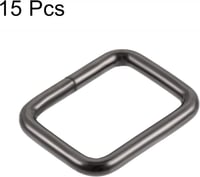 Fekete Fémgyűrű Készlet Táskákhoz - 15db, 25x20mm 4