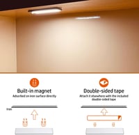 DA LIGHT USB-s mozgásérzékelős LED szekrényvilágítás, 20cm, 3000K meleg fehér, újratölthető 5