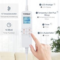 Yorbay XXL elektromos takaró - 180x130 cm, mosható, 10 fokozatú, időzíthető 2