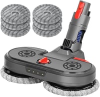 DrRobor Elektromos Felmosó Adapter Dyson V15 V11 V10 V8 V7 Porszívókhoz - Beépített Víztartállyal, LED Világítással, Mosható Fejjel 1