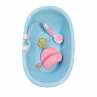 Vanička pre bábiky BABY Born s funkciou zmeny farby, sprchou a zvukovými efektmi, pre bábiky 36 a 43 cm – používaná, so srdiečkovým vankúšikom a káčatkom do kúpeľa 1