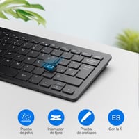 TeckNet Ultravékony Spanyol Vezeték Nélküli Mini Billentyűzet PC-hez és Smart TV-hez 3