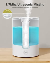 Maxcio 2,5L-es ultrahangos párásító, 3 ködmóddal, időzítővel és LED éjjeli fénnyel 8