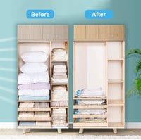 AZLIFEEU Vákuumos Tárolózsák Szett 8 db - 2 Nagy 100x80cm + 3 Közepes 80x60cm + 3 Kicsi 60x40cm Ruhákhoz, Ágyneműhöz, Párnákhoz 3