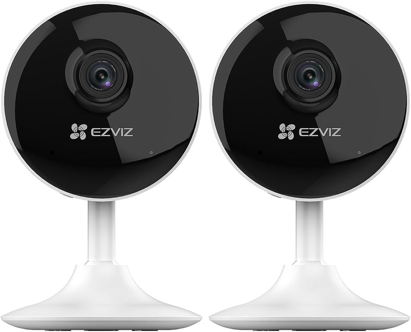 EZVIZ 1080P WiFi IP Beltéri Biztonsági Kamera Szett - Kétirányú Hang, Mágneses Talp, Mozgásérzékelés, 12m Éjjellátó, Alexa Kompatibilis, Béb