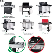 Weber Spirit E310/320 57cm-es rozsdamentes acél ízesítő rudak (2007-2012) 7