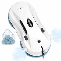 iDEEBO robotski čistač prozora s dvostrukim sustavom prskanja, automatski — dopunjen s 5 krpa za brisanje (stanje: vidi 2. sliku) 1