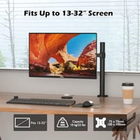BONTEC Monitorkar Asztali Tartó 13-32" LCD/LED Képernyőkhöz, Ergonomikus Állítható Magasságú, Dönthető, Forgatható, 10kg Teherbírású, VESA 7 2