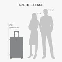 LEVEL8 Könnyű Kabinbőrönd 55cm Polycarbonate Keményfedeles Utazótáska Sötétkék 9
