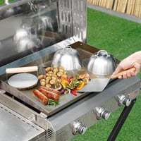 OnlyFire 4 részes rozsdamentes acél hamburger grillkészlet - Kerek húsprés, lapát és 2 burgerforma 6