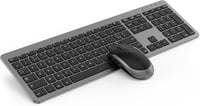 Seenda Vezeték Nélküli Billentyűzet és Egér Szett - Újratölthető, Ultravékony, Csendes, Szilikon Védővel - PC/Laptop/Smart TV - AZERTY 1