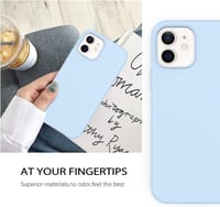 Apple iPhone 12 Világoskék Szilikon Védőtok Mikroszálas Béléssel 7