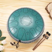 Lekato 15 hangú C-dúr handpan nyelv dob, meditációhoz, kék 2