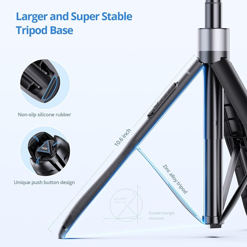 ATUMTEK 150cm-es TikTok Szelfibot iPhone és Android Telefonokhoz, Videózáshoz