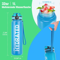 Sahara Sailor 1L BPA-mentes sportkulacs, szivárgásmentes, kerékpározáshoz, kempingezéshez 5