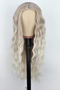 L'Oréal Hosszú Göndör Szőke Ombre Paróka Nőknek - Természetes Hatású Cosplay Farsangi Kellék 6