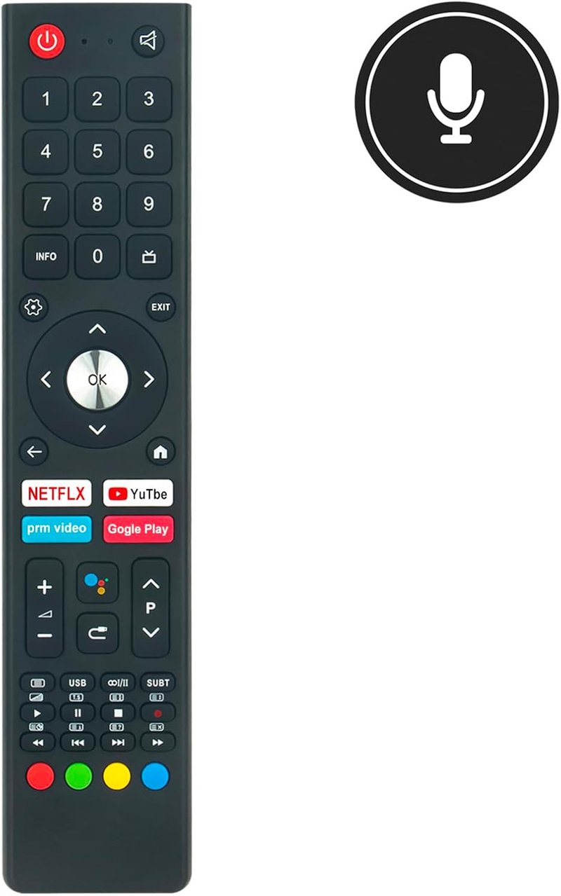 ALLIMITY Távirányító TEKLIO Smart LED TV-hez - TK32HSA11 és TK40HSA11 Modellekhez - Programozás Nélküli Használat, 10m Hatótáv, Ergonomikus 