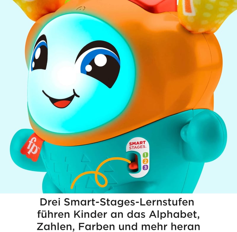 Fisher-Price DJ Hüpfi Interaktív Táncoló Játék - Zenélő, Mozgó Gyerekjáték 9 Hónapos Kortól, Német Nyelvű, Elemmel, Többszínű
