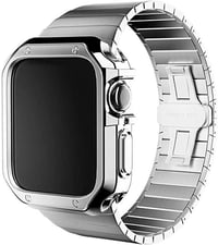 Apple Watch kompatibilis óraszíj szett, 2 db, fekete-ezüst 5