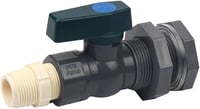 Sinolofty 3/4" PVC Vízcsap Készlet Esővízgyűjtőhöz - Menetes Csatlakozóval és Tömlőadapterrel Akváriumokhoz, Medencékhez, Kerti Hordókhoz 1