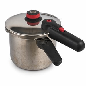 Oală sub presiune Monix Selecta din oțel inoxidabil, 7 litri, 22 cm — defectă, funcționează parțial: clema de fixare de pe mâner este ruptă