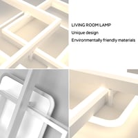 ANTENLICHT Modern Geometrikus LED Mennyezeti Lámpa 40W - Távirányítós, Fokozatmentesen Szabályozható, 3000-6500K, Nappali és Hálószoba Világ 5