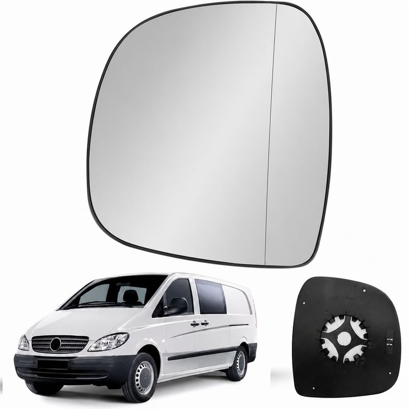 JinsenTGG Staklo retrovizora za Mercedes-Benz Vito W639 2003-2010 lijeva strana, asferično podesivo vanjsko staklo retrovizora, zamjensko staklo za vožnju unatrag