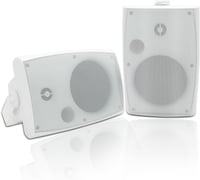 Herdio 6,5" Vízálló Kültéri Hangszórópár - 400W Passzív Fali Hangszóró Erőteljes Basszussal Teraszra, Medencéhez, Kertbe (Fehér) 1