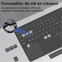FARYODI Mágneses Bluetooth Billentyűzet Tok Xiaomi Pad 6/6 Pro Tablethez - Levehető AZERTY Kiosztás, Érintőpaddal, 11 Colos, Fekete 3