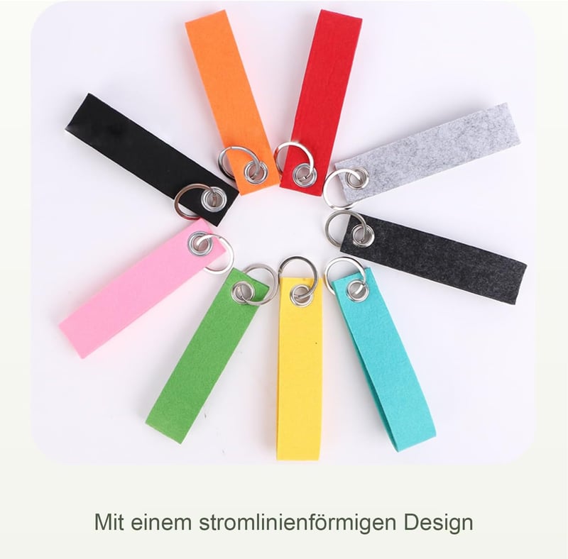 Set de 20 brelocuri colorate din pâslă PANGTON VILLA, pentru decorațiuni DIY