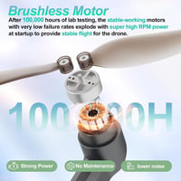 Tolatoyus TL16 Drón Kezdőknek - Kefenélküli Motor, Dupla FPV Kamera, Összecsukható, WiFi 5GHz, Optikai Áramlásérzékelő, 3D Flip, Alkalmazásv 2