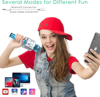 KIDWILL 5 az 1-ben Bluetooth Karaoke Mikrofon Hangszóróval és FM Rádióval, Gyerekeknek és Felnőtteknek 4