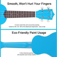 Everjoys Szoprán Ukulele Készlet - 21 Hüvelykes Fekete Hawaii Gitár Kezdőknek 5