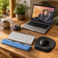 Udoban home office set: bežična tipkovnica + ergonomska podloga + oslonac za zglobove 1