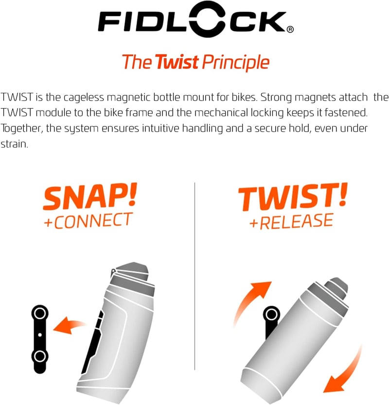 Fidlock mágneses kerékpár kulacs és tartó szett 590 ml