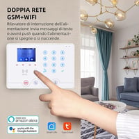 Wolf Guard W4Q-W06 WiFi + 4G Vezeték Nélküli Riasztórendszer Tuya Smartlife Applikációval, Napelemes Kültéri Szirénával, Ajtó/Ablak Érzékelő 5