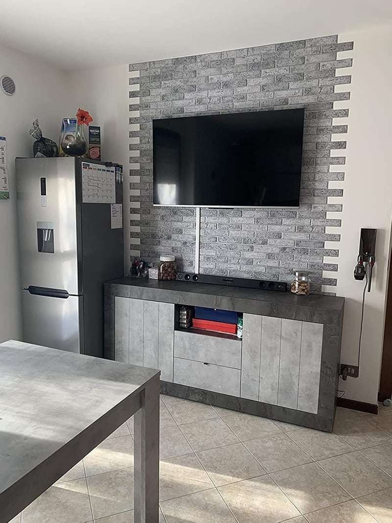 Grace Baltic 3D Fali Panel - 4,8 m², 10 db, Szürke Tégla Mintázat, 1 mm Vastag PVC, Beltéri Faldekoráció, Vékony és Rugalmas