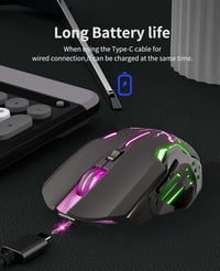 Defender Katana vezeték nélküli RGB gamer egér, csendes kattintás, 240 órás akkumulátor 4