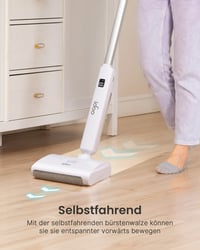 iDOO Vezeték Nélküli Elektromos Padlótisztító - Forgó Mikroszálas Hengerekkel, Öntisztító Funkcióval, LED Kijelzővel 3