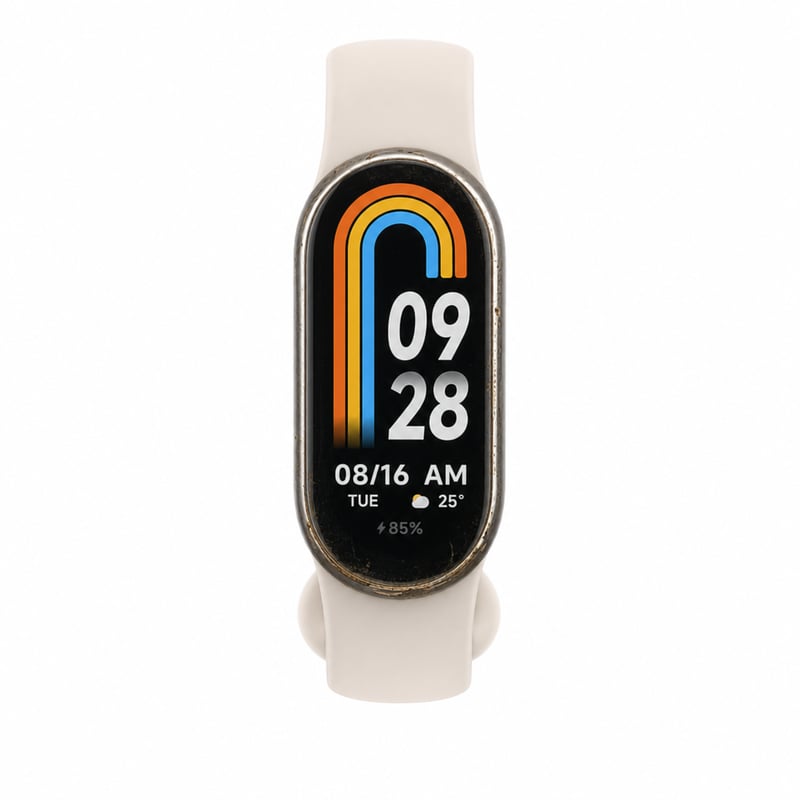 Brățară fitness Xiaomi Smart Band 8, auriu șampanie, AMOLED 1,62" — conector de încărcare murdar (stare: vezi a 2-a imagine)