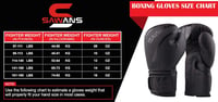 SAWANS Professzionális Bokszkesztyű MMA, Sparring, Kickbox, Muay Thai Edzéshez - Műbőr, Matt Fekete, Unisex, 283g 2