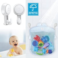 Luxear Erős Tapadókorongos Akasztó Szett 4db - 5kg Teherbírású Fúrás Nélküli Kampók Fürdőszobába, Konyhába, Zuhanyzóba - Újrahasználható Tör 5