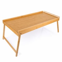 GOODS+GADGETS Tavă de mic dejun din bambus pentru pat, 70x45 cm XXL - Defect — defect, funcționează parțial: lipsește un element lateral (stare: vezi a 2-a imagine) 1