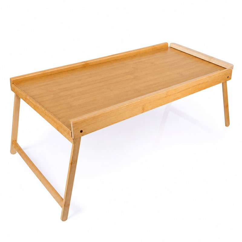 GOODS+GADGETS Tavă de mic dejun din bambus pentru pat, 70x45 cm XXL - Defect — defect, funcționează parțial: lipsește un element lateral (stare: vezi a 2-a imagine)