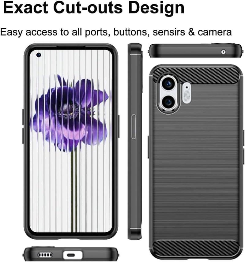 Nothing Phone 2 Fekete Ütésálló Ultravékony Védőtok