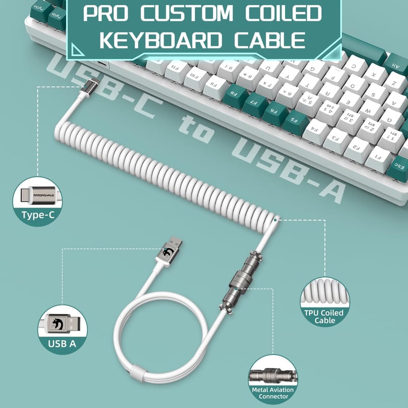 MAMBASNAKE K6 Pro Mechanikus Gaming Billentyűzet - 96% Méret, 3 Csatlakozási Mód, Hot Swap, 4000 mAh, RGB Háttérvilágítás, Spirál USB-C Kábe