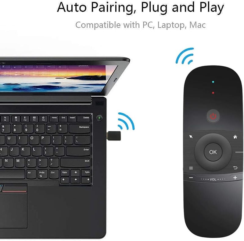RunSnail 2.4G Légegér Billentyűzettel, IR Tanulófunkcióval Android TV-hez